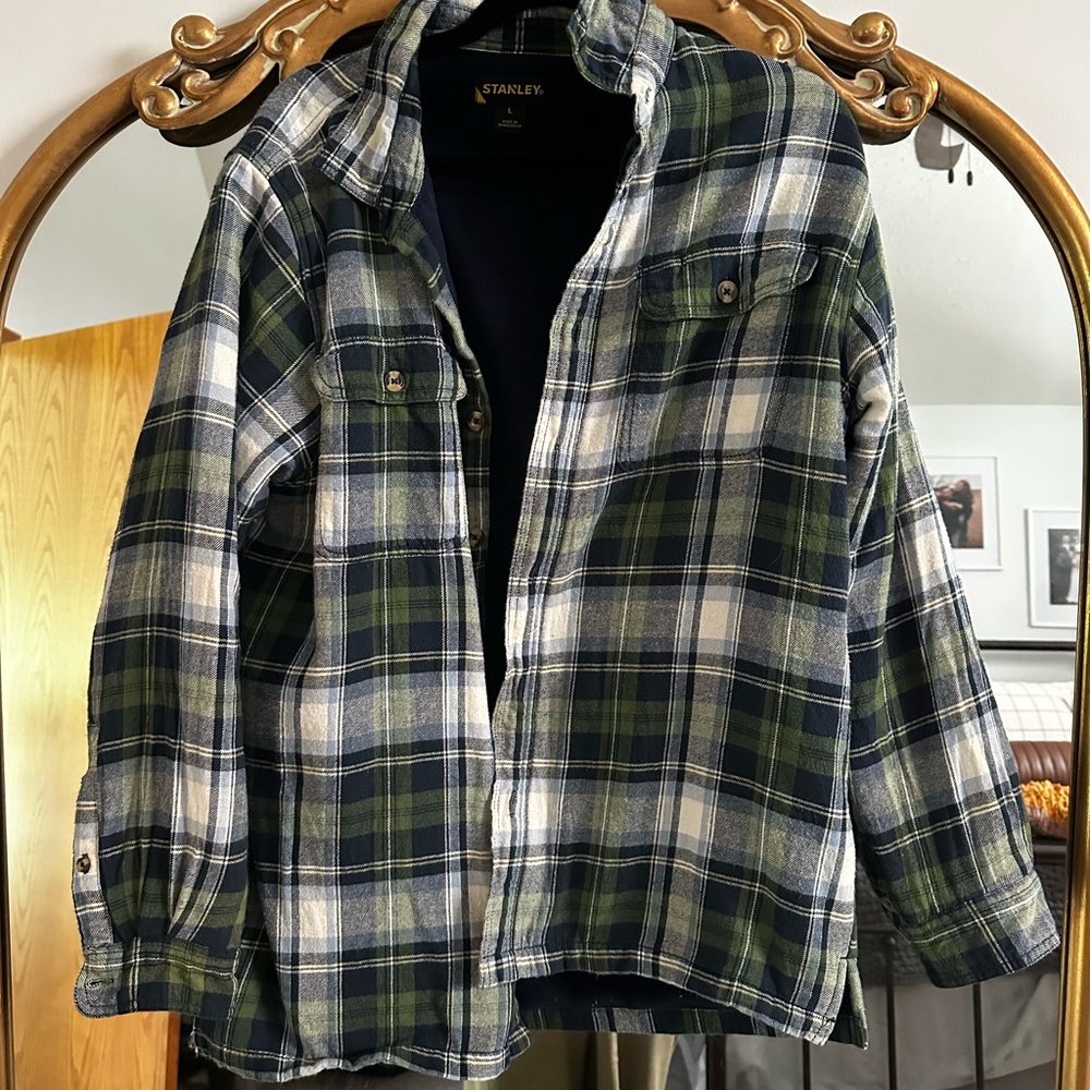 Stanley Navy and Green Plaid Shirt